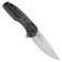 N Kansept Knives Cassowary Damascus Green Micarta K2065B6