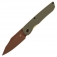 N� Kansept Knives Nettle Olive Green Diamond G10 T1103A4